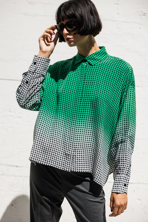 Printed Oversize Shirt In Green