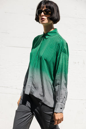 Printed Oversize Shirt In Green