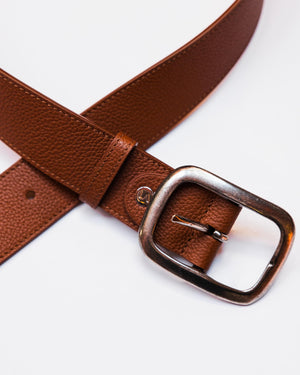 Pebble Leather La Captivante Belt with Silver Hardware