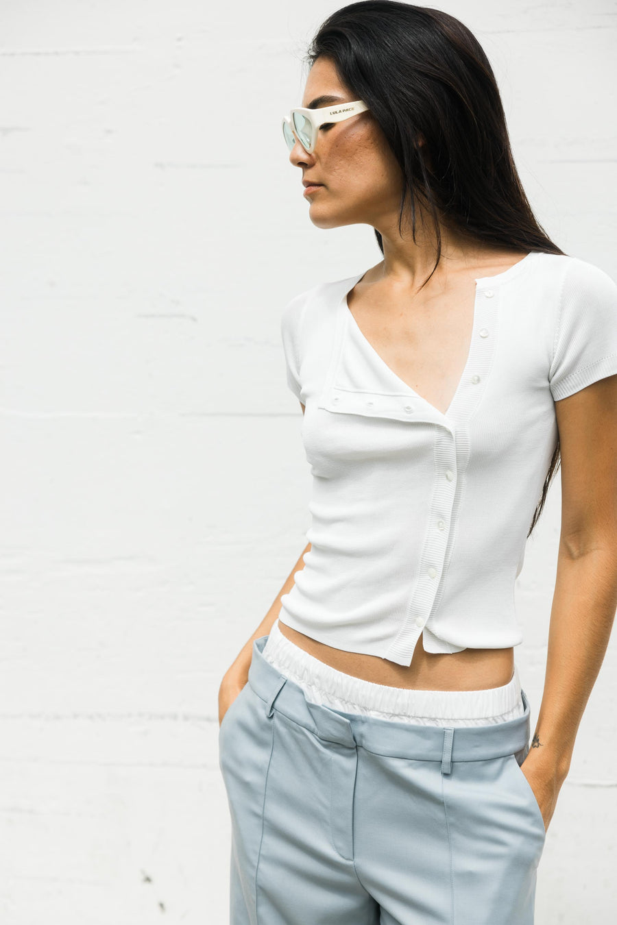 Byrin Top In White