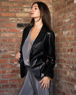 Trim Blazer in Black AW24