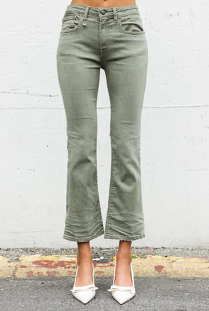 Kick Fit in Olive Green Stretch