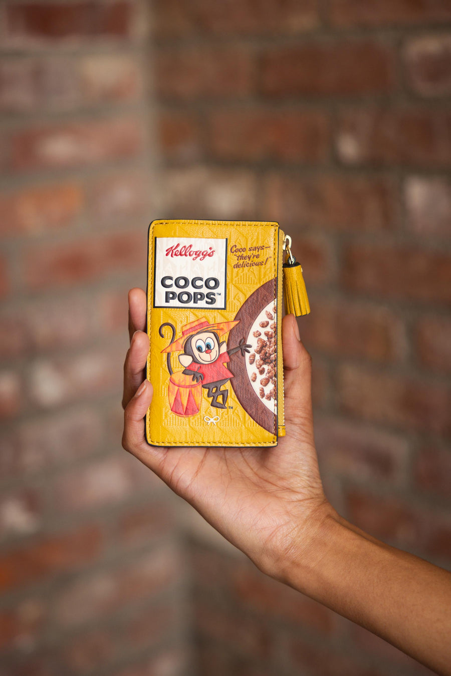 Anya Brands Zip Card Case Coco Pops Shiny Capra