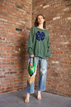 Love Sweatshirt in Olive