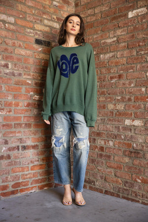 Love Sweatshirt in Olive