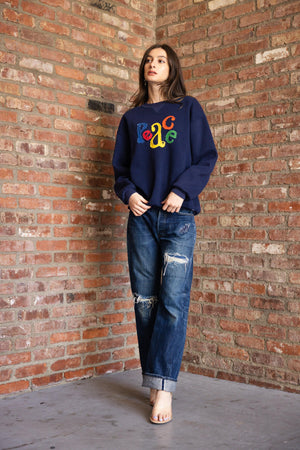 Peace Sweatshirt in Navy