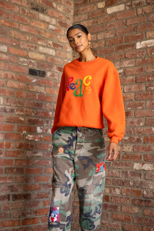 Peace sweatshirt in Orange