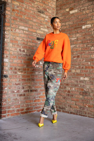 Peace sweatshirt in Orange