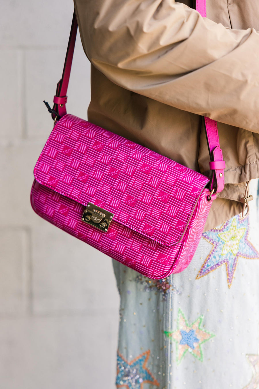 Small Croisette Bag in Fuchsia