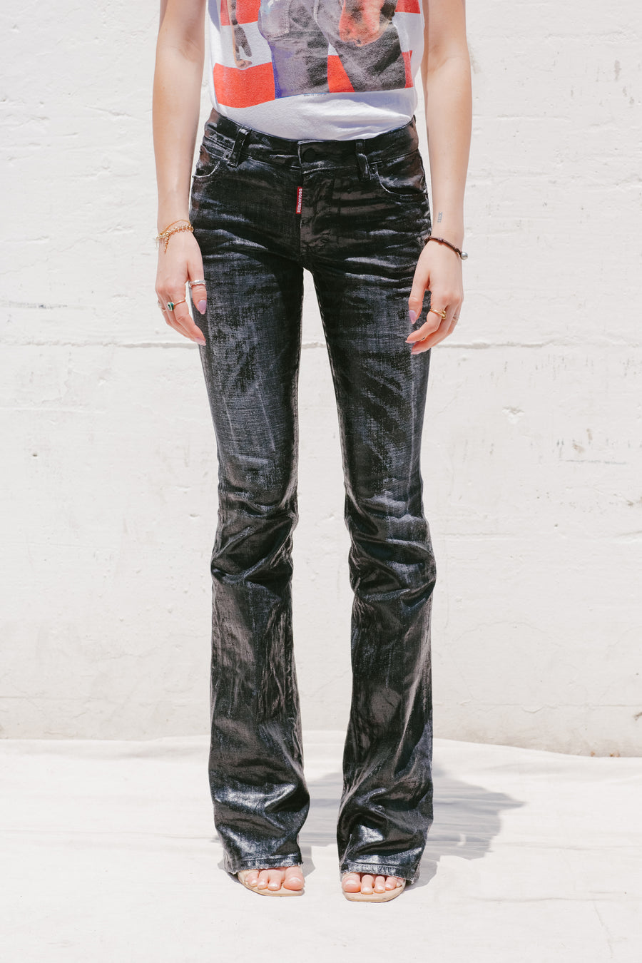 Medium Waist Flare Jean in Dark Denim – Peri.A