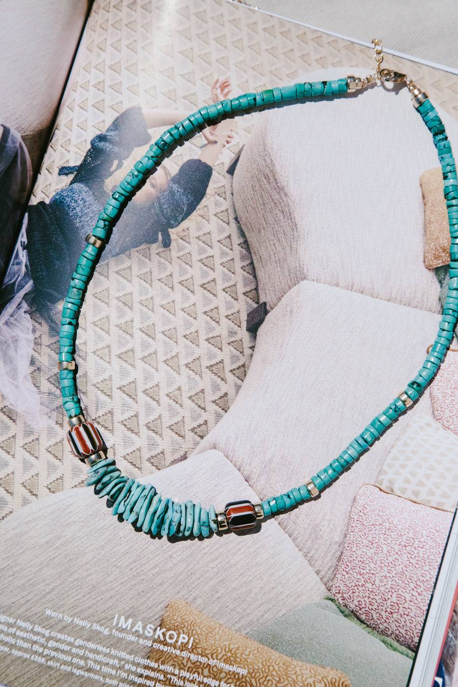 Long Turquoise Africa Necklace
