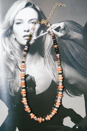 Gorgone Goldy Stone Necklace