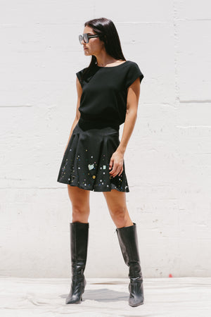 Marni Flared Mini Skirt in Black