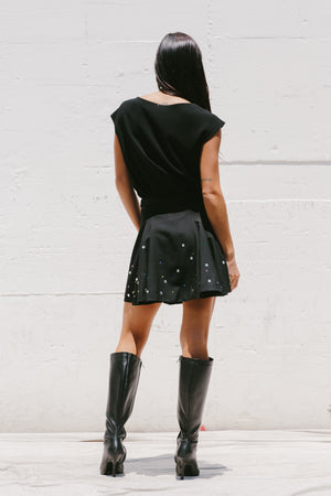 Marni Flared Mini Skirt in Black