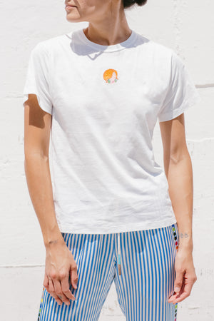 Mira Mikati x Javier Calleja Tee With Embroidery In White