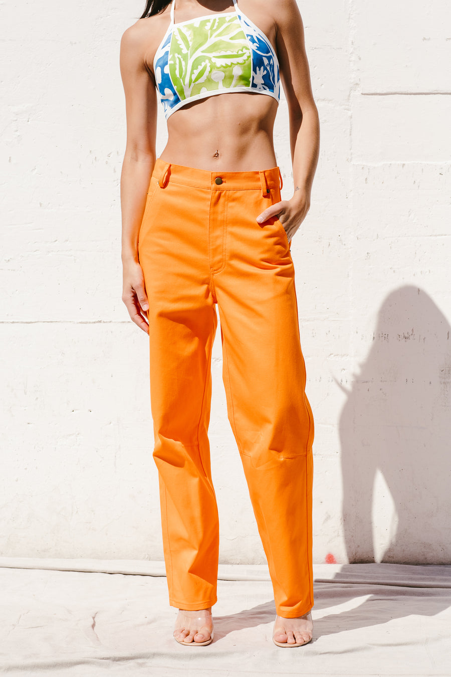 Poser Pant in Bright Orange