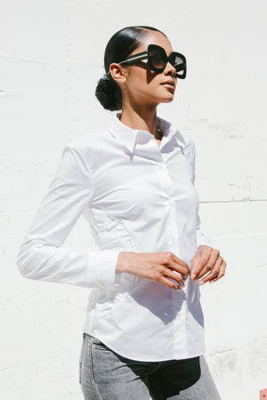 Wrinkled Classic Shirt in White