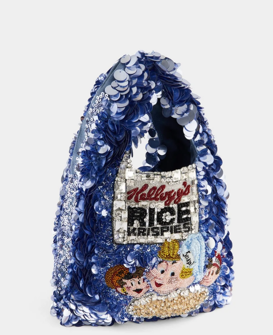 Anya Brands Mini Tote Rice Krispies in Embellished Recycled Satin