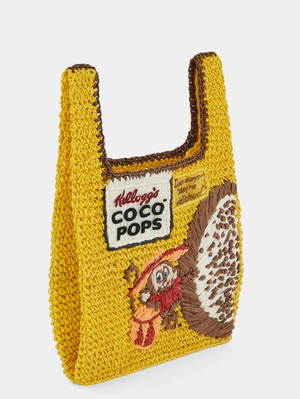 Anya Brands Mini Tote Coco Pops in Honey Paper Raffia