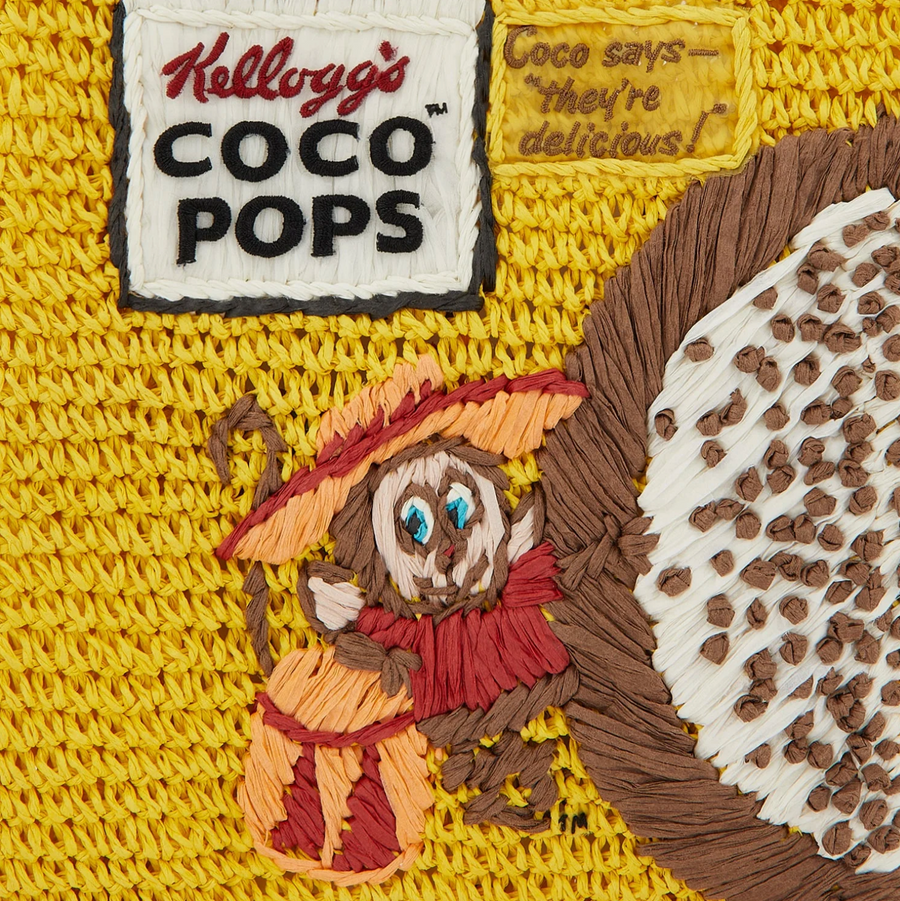 Anya Brands Mini Tote Coco Pops in Honey Paper Raffia