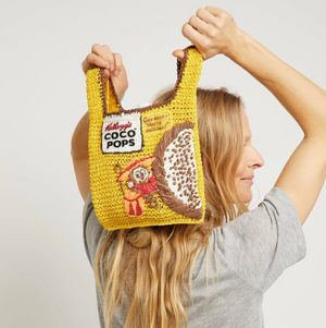 Anya Brands Mini Tote Coco Pops in Honey Paper Raffia