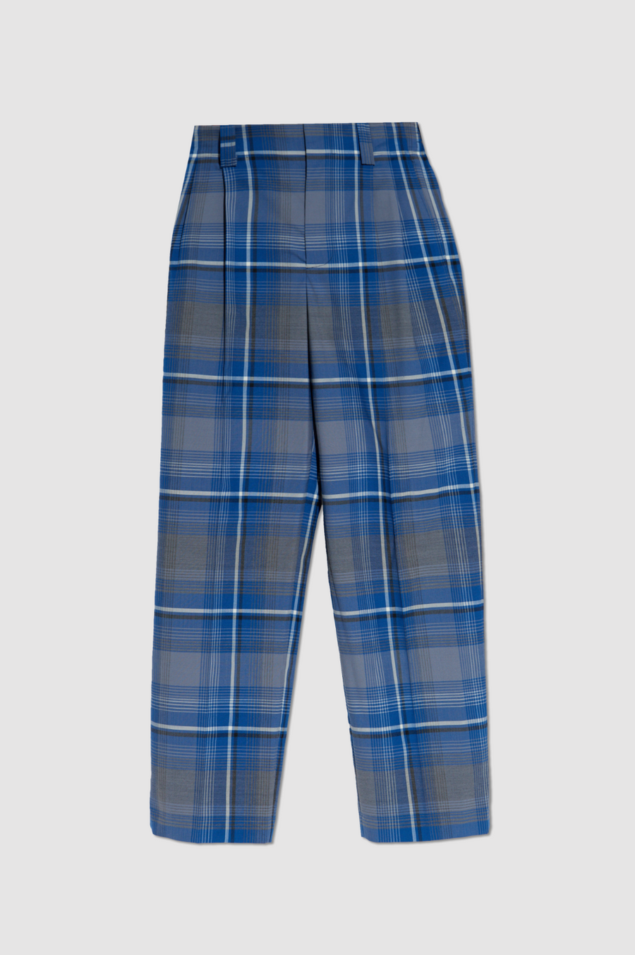 Blue Plaid Pattern Pants