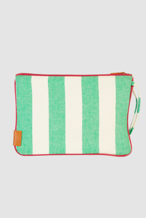 Mira Mikati Canvas Toiletries Pouch in Sea Foam