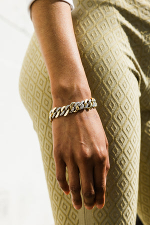 18 Karat Gold Pomelato Vintage Bracelet with Diamonds