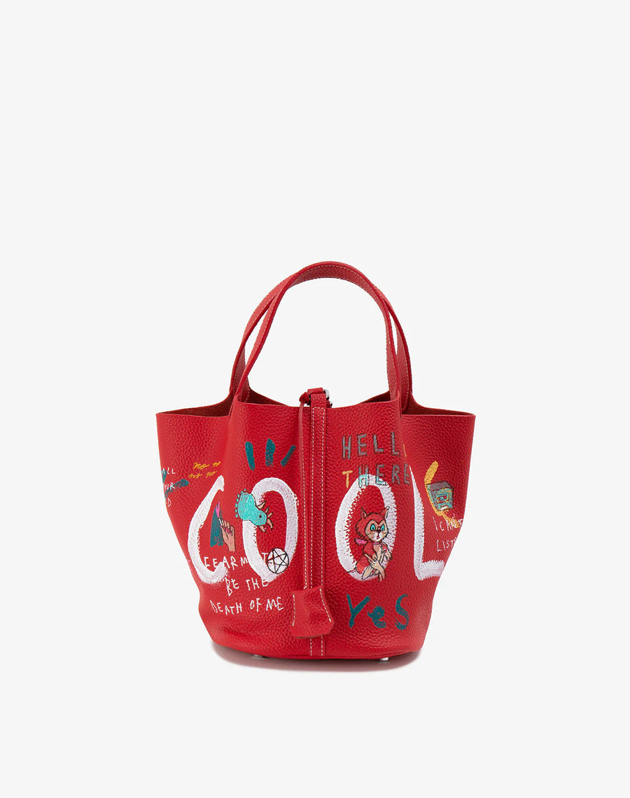 Large Cube Bag in Red