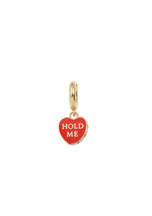 14k Yellow Gold Red Hold Me Charm