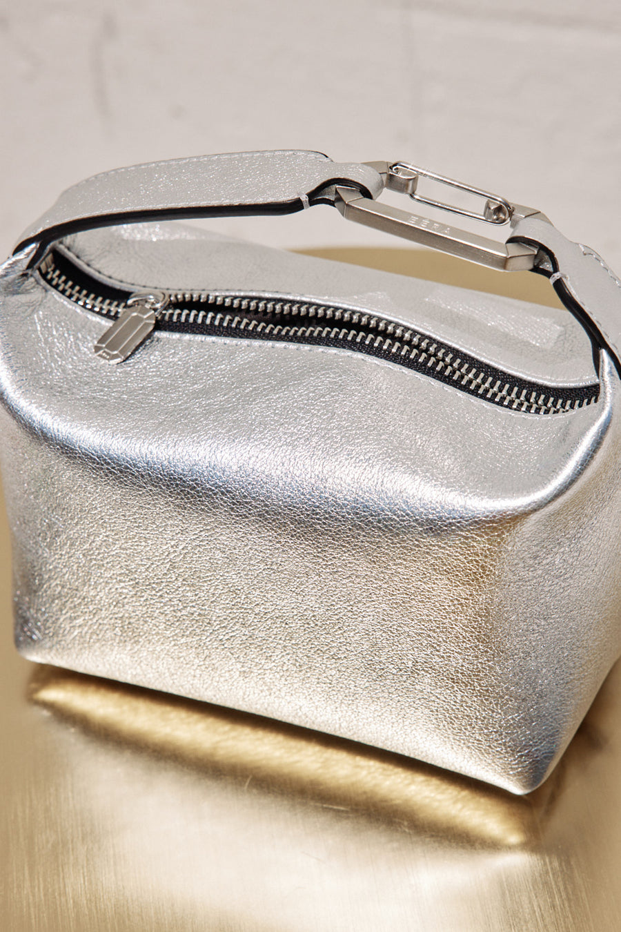 Moon Bag in Laminated Silver