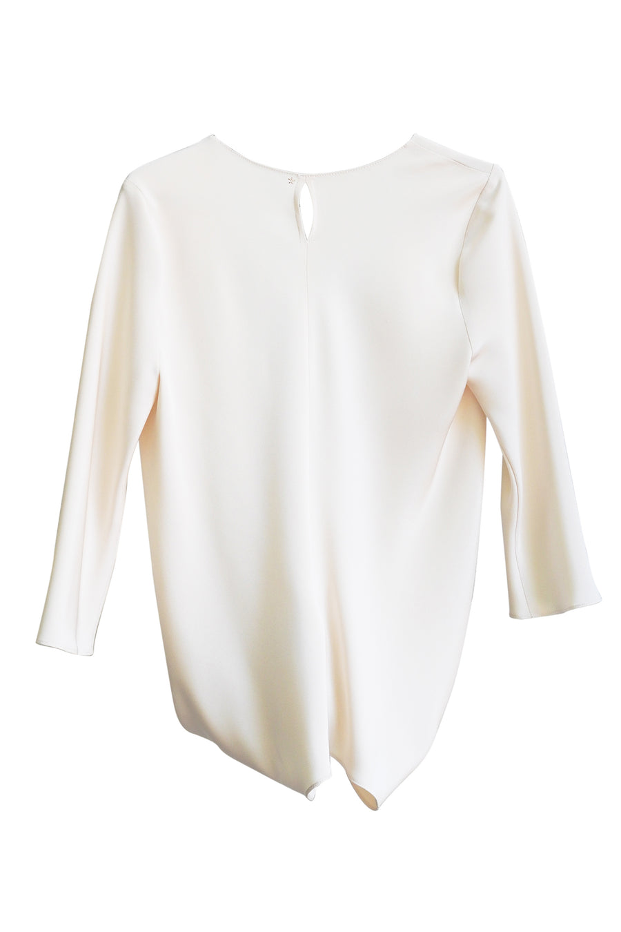 Champagne Silk 3/4 Sleeve Twist Front Top