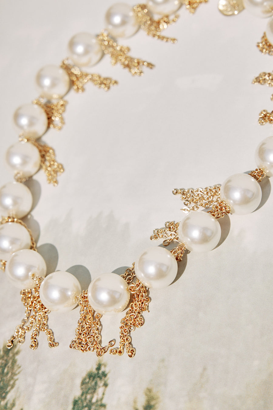 Pearl Necklace with Chain