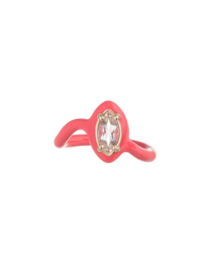 BEA BONGIASCA Can You Dig It Ring in Hot Pink
