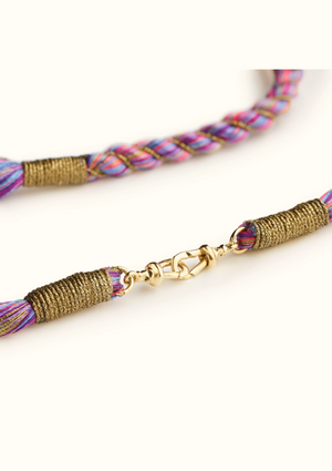 Rathi Cord Necklace in Purple