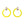 Load image into Gallery viewer, Yellow Enamel Small Tendril Circle Earrings
