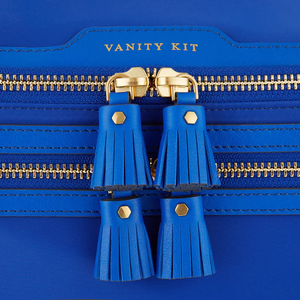 Vanity Kit in Electric Blue ECONYL® regenerated Nylon with Calf
