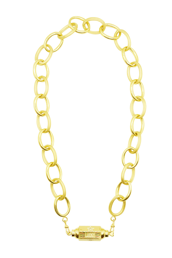 MARIE LICHTENBERG 9K Gold Chain Link Large Necklace